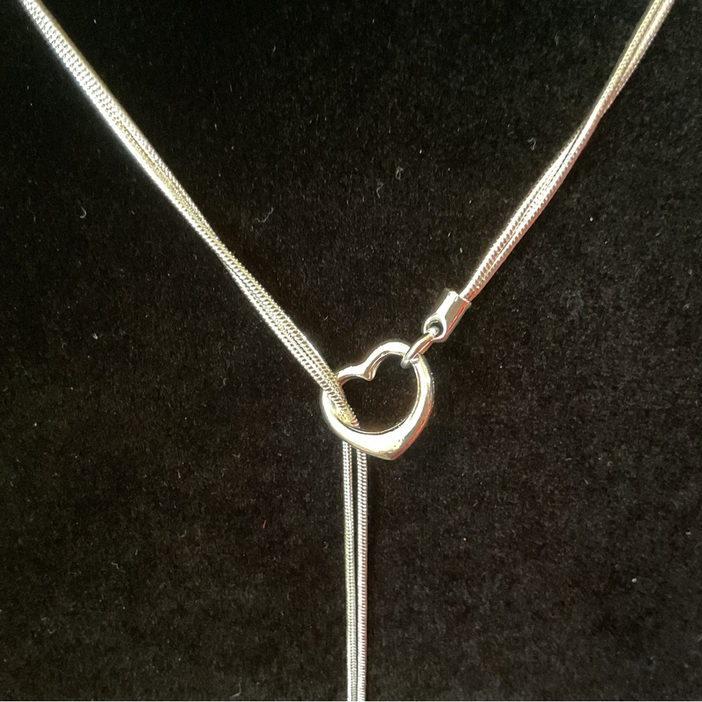 NWT, Sterling Silver Lock n Key through a heart necklace. - Picture 7 of 12